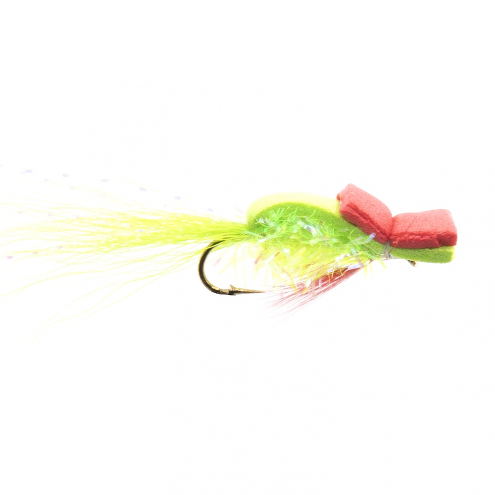 The Essential Fly Popper Hot Head Gurgler Chartreuse Popper Fishing Fly